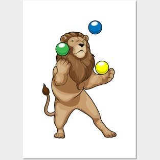 Lion Juggler Juggle Posters and Art